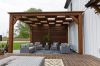A beautiful wood pergola for your outdoor living area