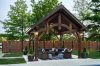 timber frame pavilion with arch architecture