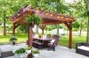 pergola with hanging basket